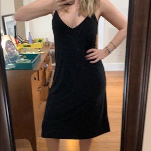 Zara like new black slip dress. Stretchy rayon.